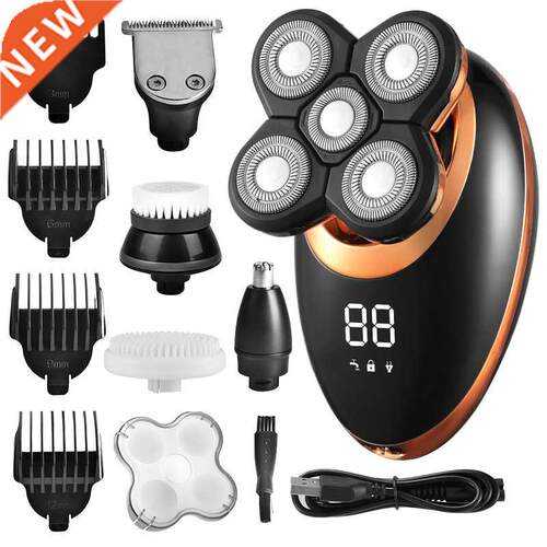 IPX7 Waterproof Electric Shaver Razor for Men Beard Hair Tri