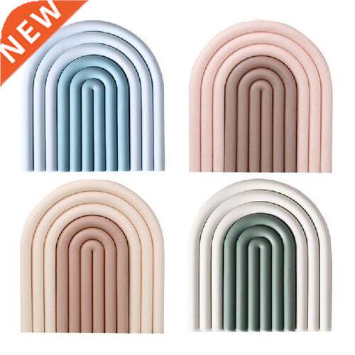 Slcone Ranbow Coaster Removable Heat nsulaton Pad Cup