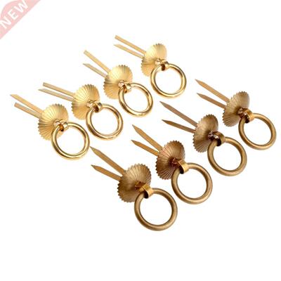 4Pcs Brass Drawer Ring Pulls Handles Antique Copper Cupboard