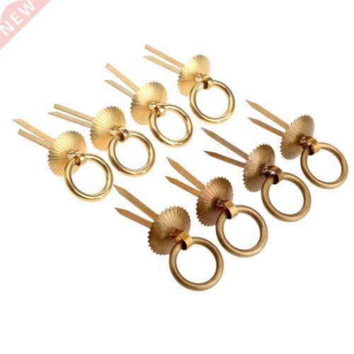 4Pcs Brass Drawer Ring Pulls Handles Antique Copper Cupboard
