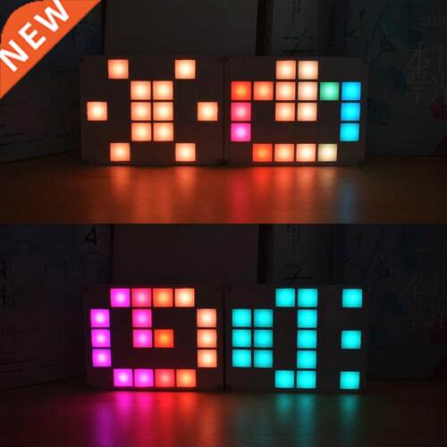 Multi-function LED Cool Music spectrum Colorful Palette Cloc
