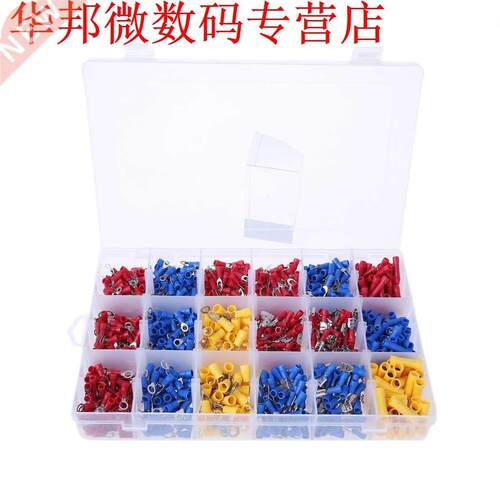 1200 Pcs 18 Types Red/Blue/Yellow Crimp Terminals Assortment