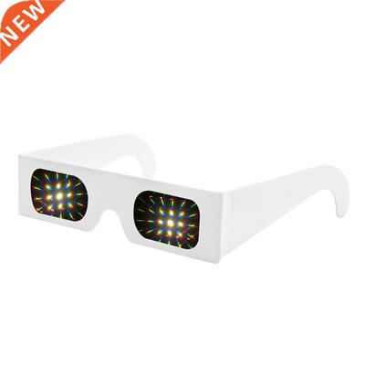 100pcs Cheap 3D Paper Prisms Diffraction Fireworks Glasses w