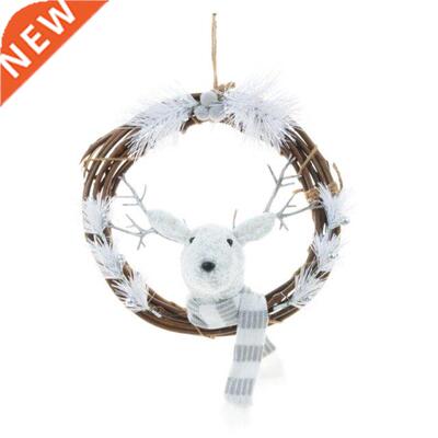 11 Inches Christmas Elk Wreath Artificial Wreaths Front Door