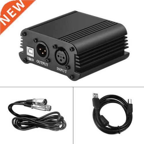 48V USB Phantom Power Supply With USB Cable Microphone Cable