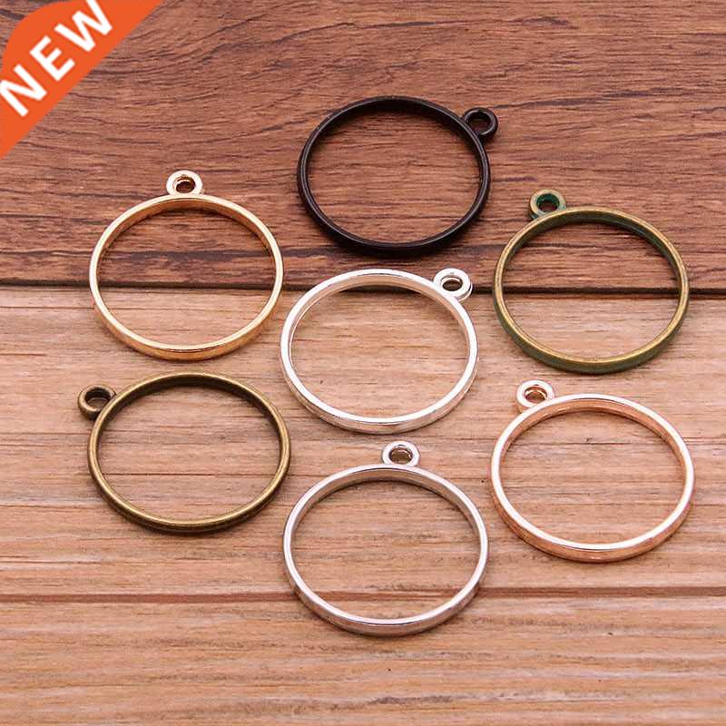 10Pcs 28*32mm 7 Color Alloy Jewelry Accessories Circular Rou