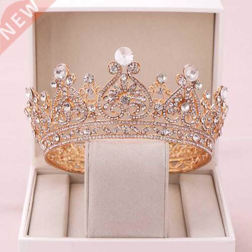 rendy Wedding Crown Baroque Rhinestone Crystal Crown Headban
