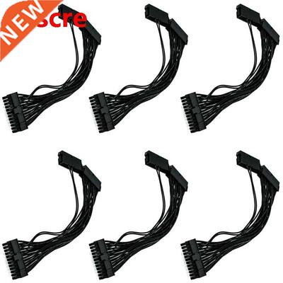 6 Pieces Of ATX 30 Cm 24 Pin Dual PSU Power Extension Cord S