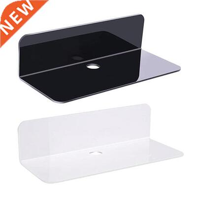 Damage-Free Acrylic Floating Wall Shelf Stick-On for