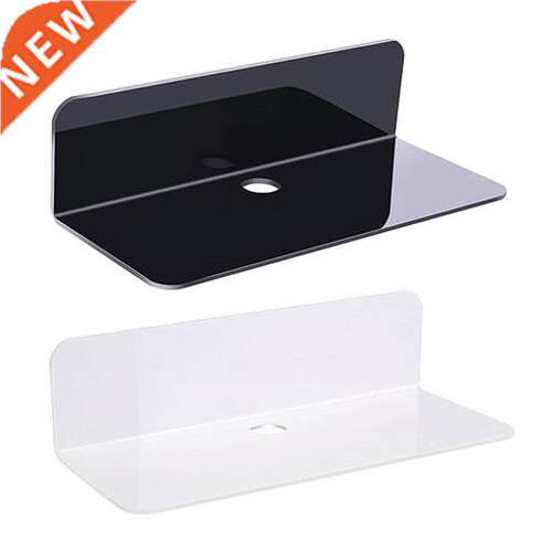 Damage-Free Acrylic Floating Wall Shelf Stick-On for