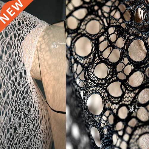 Mesh Designer Fabric High-Grade Mesh Hollow Dot Pattern