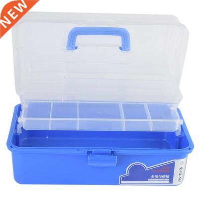 1pc Tool Box Three-layer Translucent Large Art Supplies Stor