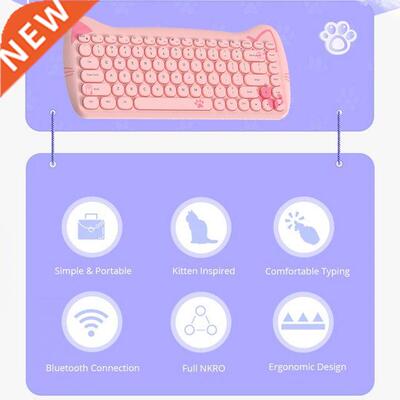 AJAZZ 3060i 2.4G Bluetooth-compatible 84 Keys Wireless Keybo