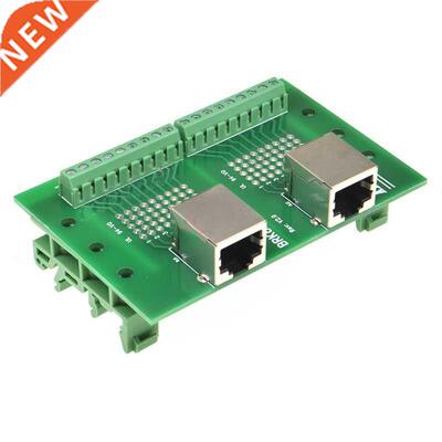 2way 2 bit RJ45 8p8c female socket to terminal block adapter
