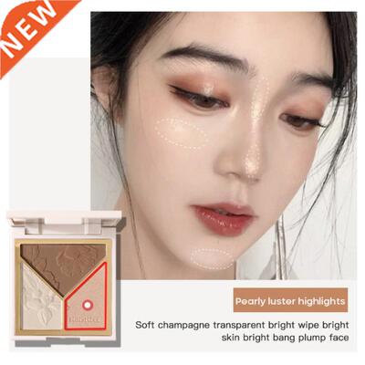 MINSHZEE Highlighter Powder Palette Face High Gloss Shimmer