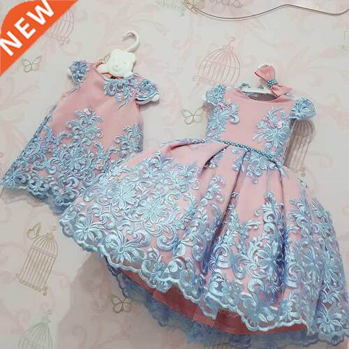 Embroidery Flower Wedding Evening Children Clothing Princess