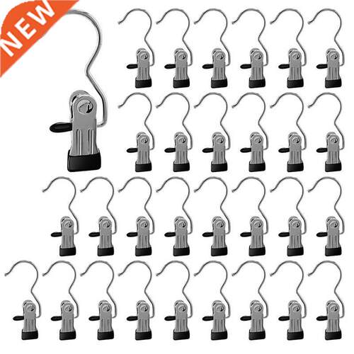 30Pcs Laundry Hooks Boot Clips,Portable Hanging Pins,