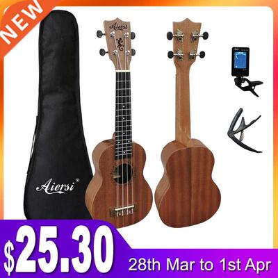 Aiersi full pack 21 inch ukelele mahogany Soprano ukulele gu