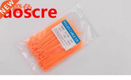 orange Nylon tie belt 3X100 color environmental protection p