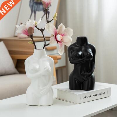 Human Body Art Vase Ceramic Female Body Flower Vase Female