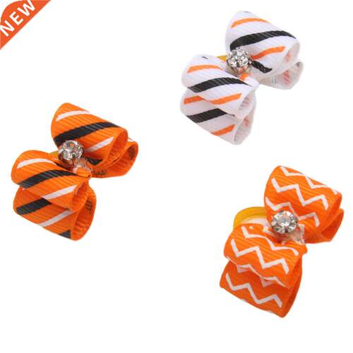 10 Pcs Pet Halloween Hair Accessories Stripe / Wave Print