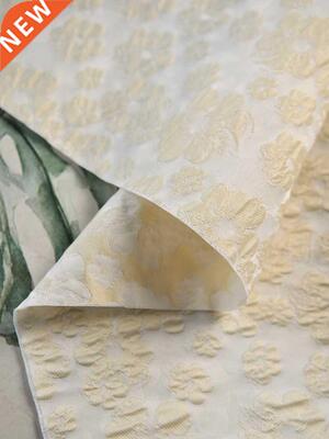 Milky White Beige Three-Dimensional Small Flower Brocade