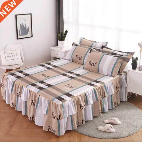 NEW 3PC Bedspread Bedroom Fitted Sheet ver Soft Non-Slip Kin