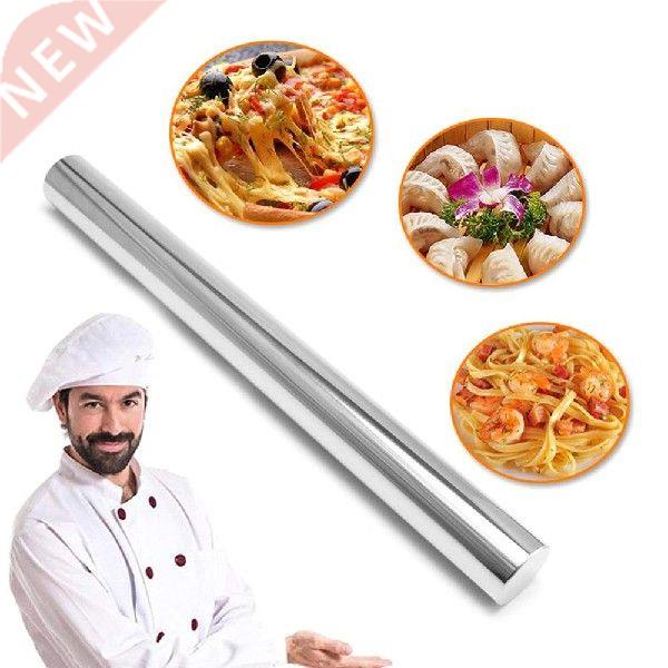 Seamless Stainless Steel Rolling Pin Smooth Non-stick
