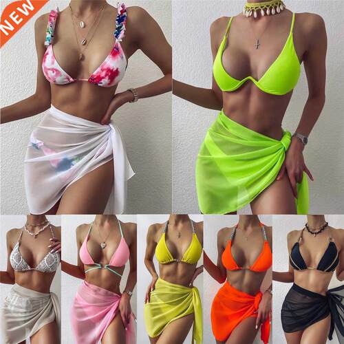Chiffon Beach Cover Up Wrap Skirt Womens Sarong Swimwear Kaf