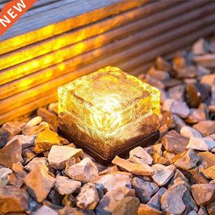 Landscape Floor Solar Cube Outdoor Ice Brick Power Light