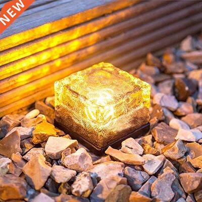 Outdoor Solar Power Landscape Brick Light Ice Cube Floor