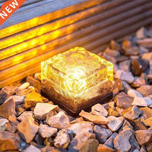 Outdoor Solar Power Landscape Brick Light Ice Cube Floor
