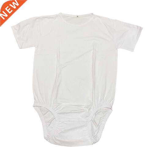 Classic Solid Adult Baby Bodysuit Sissy Snap Crotch Pajamas