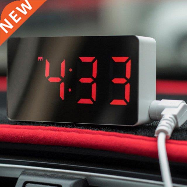 Digital Alarm Clock Mirror Clock Dimmable Led Electronic Dig