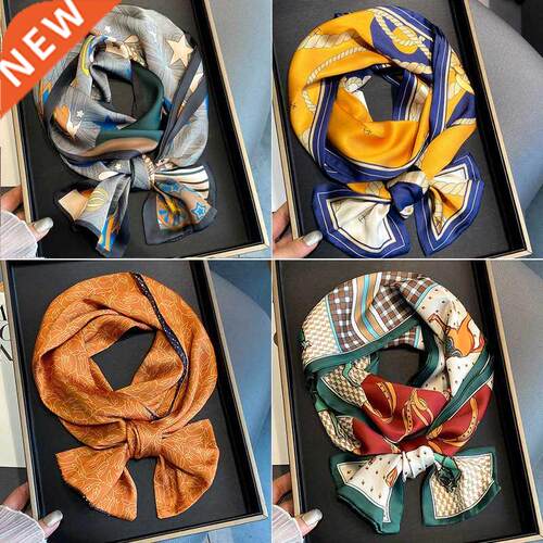 Women Fashion Silk Hair Scarf Long Skinny Ribbon Neckerchief