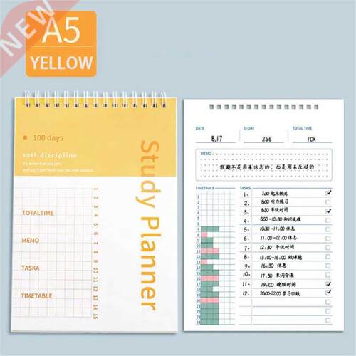Goals Noteooks A5 Journals Spiral Notepads Agenda 2021 Time