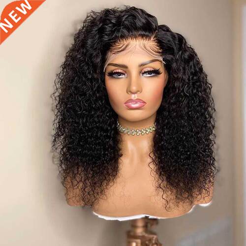 200 Density Kinky Curly Super Natural Lace Front Wig For Wom