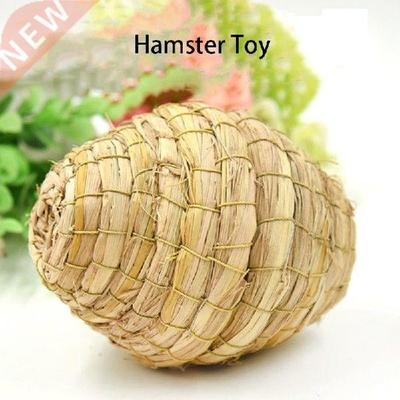 Hamster Toys Straw Ball with Bell Molar Chew Toy Unilateral
