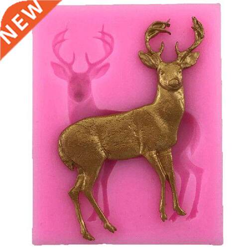 3D Cake Chocolate Silicone Mold Tool Christmas Deer Elk