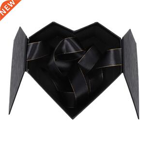 1 Set of Romntic Hert Shpe Gift Pcking Box Cretive Bow