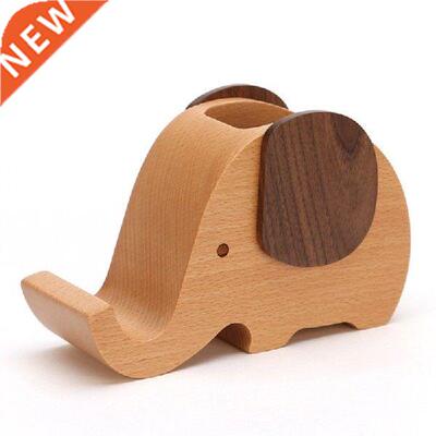 Creative Elephant Pen Holder Beech Walnut Mobile Phone