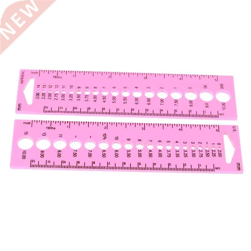 2pcs All In One Measure Ruler For Knitting Needles 2.0-10.0m