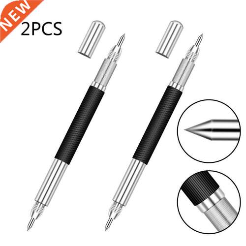 Double End Sharp Tungsten Steel Tip Scriber Clip Pen Ceramic