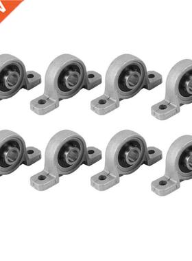 8Pcs KP08 Pillow Block Mounted Ball Bearing (Diameter 8mm Bo