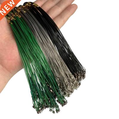 Anti Bite Steel Fishing Line Steel Wire Leader With Swivel F