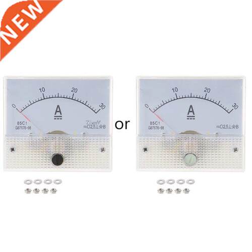 Ammeter Rectangle Analog Panel 1A/2A/30A/50A/100A/100ma Auto