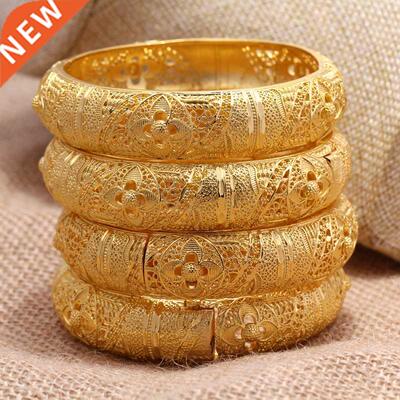 24k Selling Gold Bangle for Women Gold Dubai Bride Wedding E
