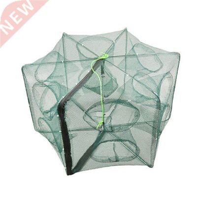 16 Holes Folded Fishing Net Portable Nylon Folding Crayfish