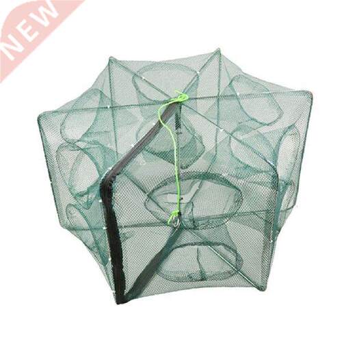 16 Holes Folded Fishing Net Portable Nylon Folding Crayfish