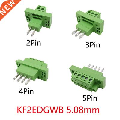 2/5Pair KF2EDGWB 5.08mm 2/3/4/5 Pin Plug Socket Wall Termina